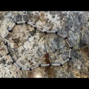 Napier silver and black necklace